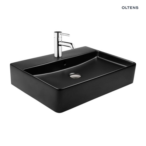 Duve Oltens Duve umywalka 59x43,5 cm nablatowa prostokątna z powłoką SmartClean czarny mat 41800300 Duve Oltens Duve umywalka 59x43,5 cm nablatowa prostokątna z powłoką SmartClean czarny mat 41800300