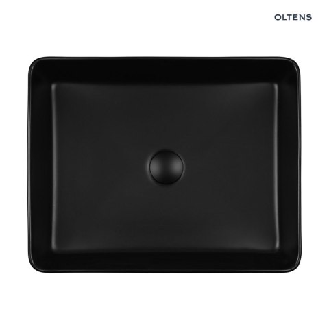 Forde Oltens Forde umywalka 51x40,5 cm nablatowa prostokątna z powłoką SmartClean czarny mat 40803300 Forde Oltens Forde umywalka 51x40,5 cm nablatowa prostokątna z powłoką SmartClean czarny mat 40803300