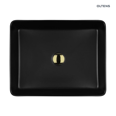 Forde Oltens Forde umywalka 51x40,5 cm nablatowa prostokątna z powłoką SmartClean czarny mat 40803300 Forde Oltens Forde umywalka 51x40,5 cm nablatowa prostokątna z powłoką SmartClean czarny mat 40803300