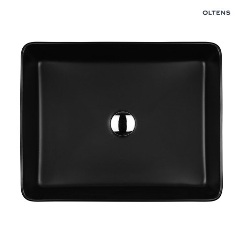 Forde Oltens Forde umywalka 51x40,5 cm nablatowa prostokątna z powłoką SmartClean czarny mat 40803300 Forde Oltens Forde umywalka 51x40,5 cm nablatowa prostokątna z powłoką SmartClean czarny mat 40803300