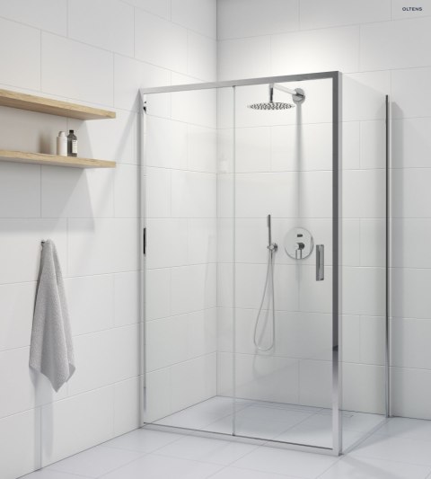 Fulla Oltens Fulla kabina prysznicowa 120x90 cm prostokątna drzwi ze ścianką chrom/szkło przezroczyste 20205100 Fulla Oltens Fulla kabina prysznicowa 120x90 cm prostokątna drzwi ze ścianką chrom/szkło przezroczyste 20205100