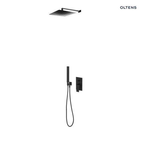 Gota Zestaw Oltens Gota bateria podtynkowa z deszczownicą 30 cm Vindel (S) i kompletem prysznicowym Sog czarny mat 36601300 Gota Zestaw Oltens Gota bateria podtynkowa z deszczownicą 30 cm Vindel (S) i kompletem prysznicowym Sog czarny mat 36601300
