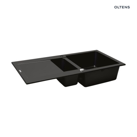 Gravan Oltens Gravan zlewozmywak granitowy 1,5-komorowy z ociekaczem 100x50 cm czarny mat 72300300 Gravan Oltens Gravan zlewozmywak granitowy 1,5-komorowy z ociekaczem 100x50 cm czarny mat 72300300