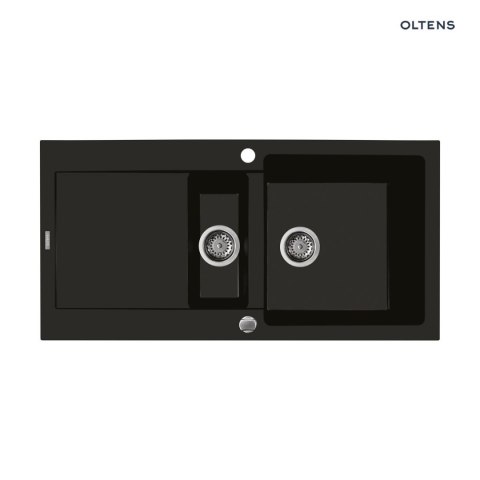 Gravan Oltens Gravan zlewozmywak granitowy 1,5-komorowy z ociekaczem 100x50 cm czarny mat 72300300 Gravan Oltens Gravan zlewozmywak granitowy 1,5-komorowy z ociekaczem 100x50 cm czarny mat 72300300
