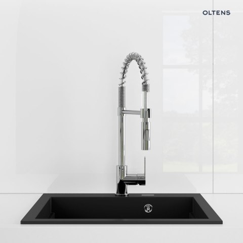 Gravan Oltens Gravan zlewozmywak granitowy 1-komorowy 57x51,5 cm czarny mat 72000300 Gravan Oltens Gravan zlewozmywak granitowy 1-komorowy 57x51,5 cm czarny mat 72000300