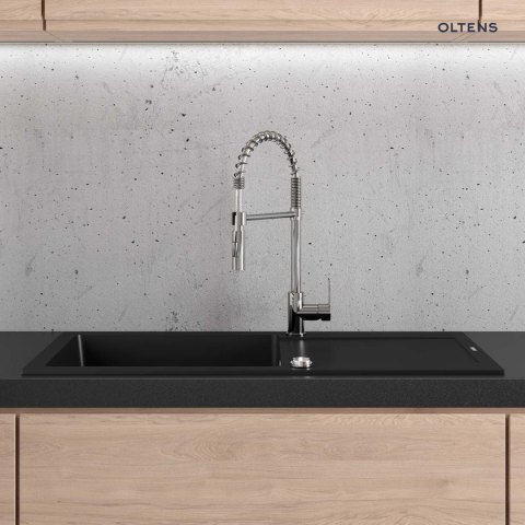 Gravan Oltens Gravan zlewozmywak granitowy 1-komorowy z ociekaczem 100x50 cm czarny mat 72101300 Gravan Oltens Gravan zlewozmywak granitowy 1-komorowy z ociekaczem 100x50 cm czarny mat 72101300