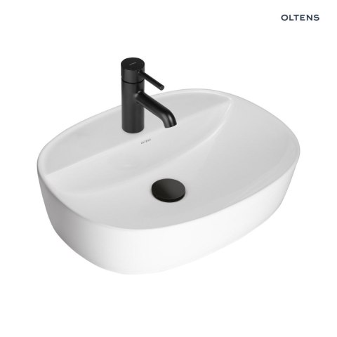 Hamnes Oltens Hamnes Thin umywalka 51x39 cm nablatowa owalna z powłoką SmartClean biała 41813000 Hamnes Oltens Hamnes Thin umywalka 51x39 cm nablatowa owalna z powłoką SmartClean biała 41813000