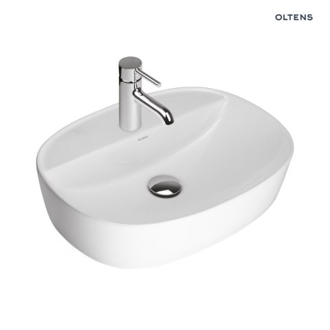 Hamnes Oltens Hamnes Thin umywalka 51x39 cm nablatowa owalna z powłoką SmartClean biała 41813000 Hamnes Oltens Hamnes Thin umywalka 51x39 cm nablatowa owalna z powłoką SmartClean biała 41813000