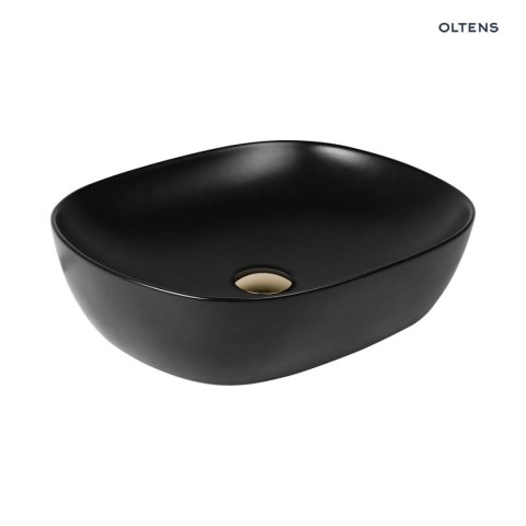 Hamnes Oltens Hamnes umywalka 49x39,5 cm nablatowa owalna czarny mat 40300300 Hamnes Oltens Hamnes umywalka 49x39,5 cm nablatowa owalna czarny mat 40300300