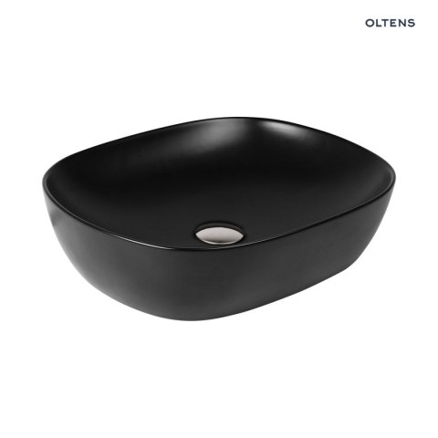 Hamnes Oltens Hamnes umywalka 49x39,5 cm nablatowa owalna czarny mat 40300300 Hamnes Oltens Hamnes umywalka 49x39,5 cm nablatowa owalna czarny mat 40300300