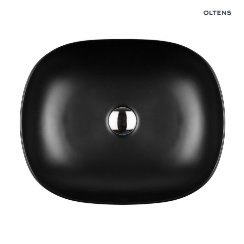 Hamnes Oltens Hamnes umywalka 49x39,5 cm nablatowa owalna czarny mat 40300300 Hamnes Oltens Hamnes umywalka 49x39,5 cm nablatowa owalna czarny mat 40300300