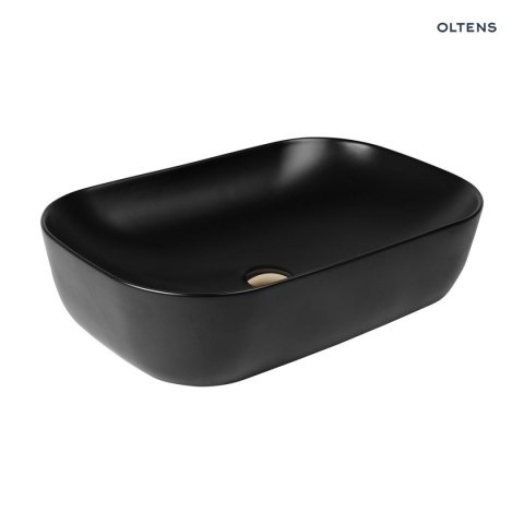 Hamnes Oltens Hamnes umywalka 61x40 cm nablatowa owalna czarny mat 40302300 Hamnes Oltens Hamnes umywalka 61x40 cm nablatowa owalna czarny mat 40302300