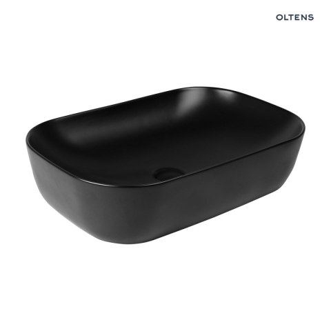 Hamnes Oltens Hamnes umywalka 61x40 cm nablatowa owalna czarny mat 40302300 Hamnes Oltens Hamnes umywalka 61x40 cm nablatowa owalna czarny mat 40302300