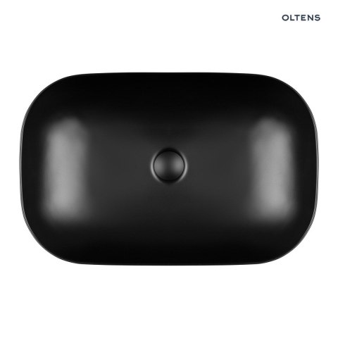 Hamnes Oltens Hamnes umywalka 61x40 cm nablatowa owalna czarny mat 40302300 Hamnes Oltens Hamnes umywalka 61x40 cm nablatowa owalna czarny mat 40302300