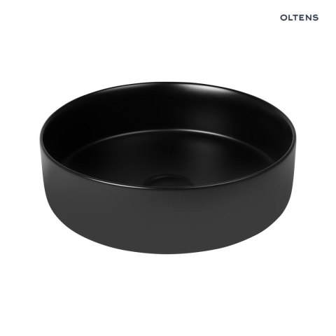 Lagde Oltens Lagde umywalka 35,5 cm nablatowa okrągła z powłoką SmartClean czarny mat 40804300 Lagde Oltens Lagde umywalka 35,5 cm nablatowa okrągła z powłoką SmartClean czarny mat 40804300