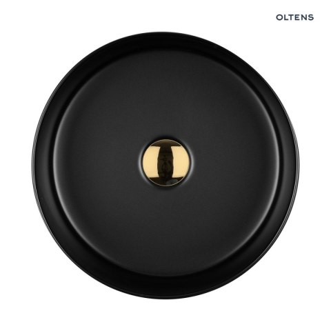 Lagde Oltens Lagde umywalka 35,5 cm nablatowa okrągła z powłoką SmartClean czarny mat 40804300 Lagde Oltens Lagde umywalka 35,5 cm nablatowa okrągła z powłoką SmartClean czarny mat 40804300