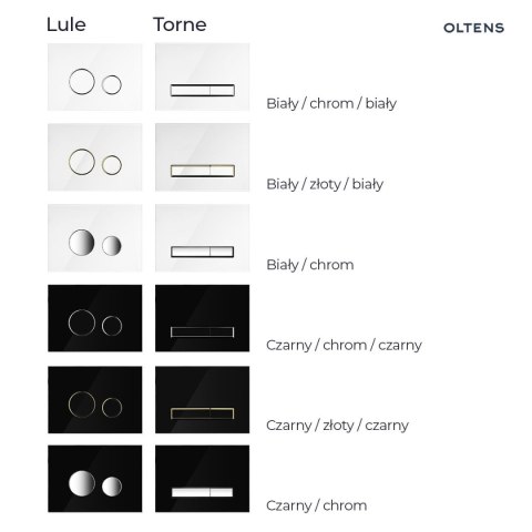 Lule Oltens Lule przycisk spłukujący do WC szklany biały/chrom/biały 57201000 Lule Oltens Lule przycisk spłukujący do WC szklany biały/chrom/biały 57201000