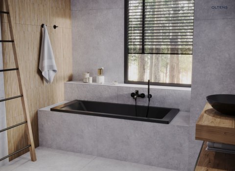 Molle Zestaw Oltens Molle zestaw wannowo-prysznicowy podtynkowy czarny mat 36602300