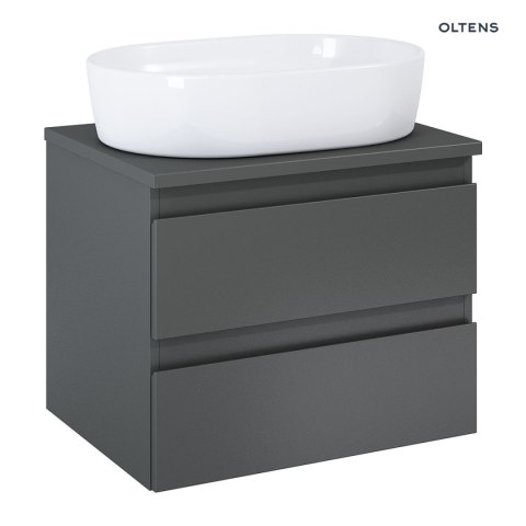 Vernal Oltens Vernal szafka 60 cm podumywalkowa wisząca z blatem grafit mat 60003400 Vernal Oltens Vernal szafka 60 cm podumywalkowa wisząca z blatem grafit mat 60003400