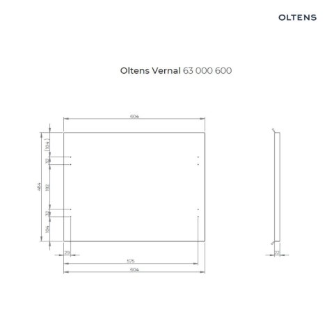 Vernal Oltens Vernal szafka 60 cm podumywalkowa wisząca z blatem grafit mat/dąb 60000460 Vernal Oltens Vernal szafka 60 cm podumywalkowa wisząca z blatem grafit mat/dąb 60000460