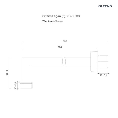 Vindel Oltens Vindel (S) Lagan (S) deszczownica 30 cm kwadratowa z ramieniem ściennym czarny mat 36014300 Vindel Oltens Vindel (S) Lagan (S) deszczownica 30 cm kwadratowa z ramieniem ściennym czarny mat 36014300