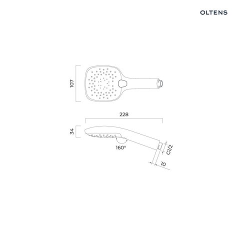 Driva EasyClick Oltens Driva EasyClick (S) Gide zestaw prysznicowy złoty połysk/biały 36008080