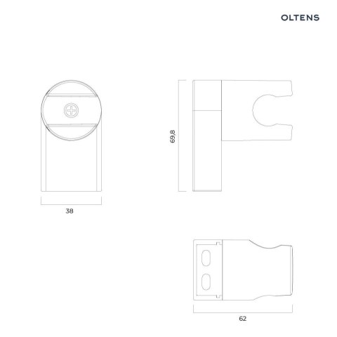 Driva EasyClick Oltens Driva EasyClick (S) Gide zestaw prysznicowy złoty połysk/biały 36008080