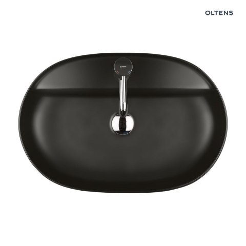 Hamnes Oltens Hamnes Thin umywalka 62x42 cm nablatowa owalna czarny mat 41314300 Hamnes Oltens Hamnes Thin umywalka 62x42 cm nablatowa owalna czarny mat 41314300