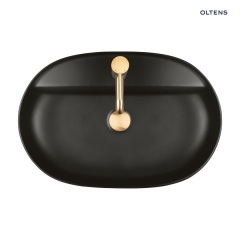 Hamnes Oltens Hamnes Thin umywalka 62x42 cm nablatowa owalna czarny mat 41314300 Hamnes Oltens Hamnes Thin umywalka 62x42 cm nablatowa owalna czarny mat 41314300