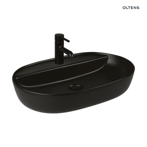 Hamnes Oltens Hamnes Thin umywalka 62x42 cm nablatowa owalna czarny mat 41314300 Hamnes Oltens Hamnes Thin umywalka 62x42 cm nablatowa owalna czarny mat 41314300