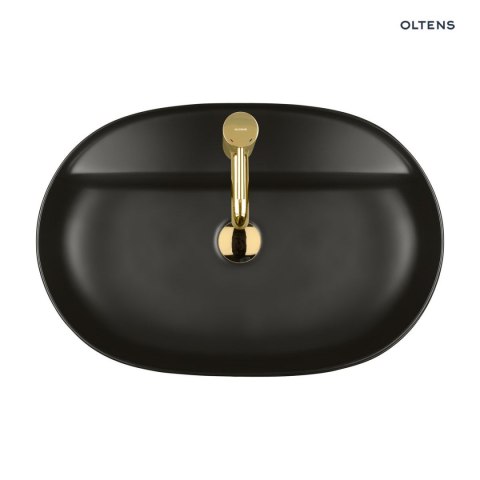Hamnes Oltens Hamnes Thin umywalka 62x42 cm nablatowa owalna z powłoką SmartClean czarny mat 41814300 Hamnes Oltens Hamnes Thin umywalka 62x42 cm nablatowa owalna z powłoką SmartClean czarny mat 41814300