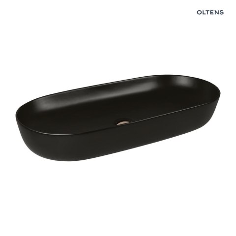 Hamnes Oltens Hamnes Thin umywalka 80x40 cm nablatowa owalna czarny mat 40321300 Hamnes Oltens Hamnes Thin umywalka 80x40 cm nablatowa owalna czarny mat 40321300
