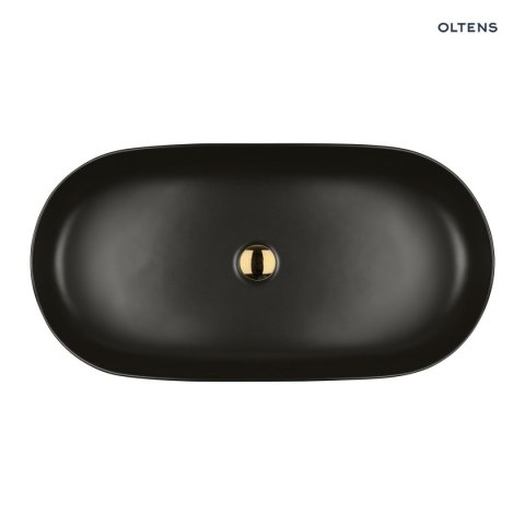 Hamnes Oltens Hamnes Thin umywalka 80x40 cm nablatowa owalna czarny mat 40321300 Hamnes Oltens Hamnes Thin umywalka 80x40 cm nablatowa owalna czarny mat 40321300