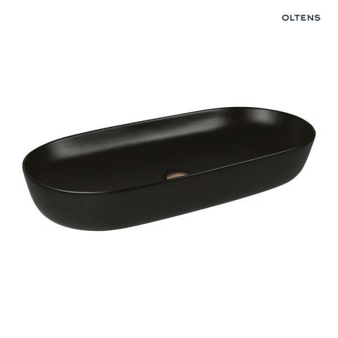 Hamnes Oltens Hamnes Thin umywalka 80x40 cm nablatowa owalna czarny mat 40321300 Hamnes Oltens Hamnes Thin umywalka 80x40 cm nablatowa owalna czarny mat 40321300
