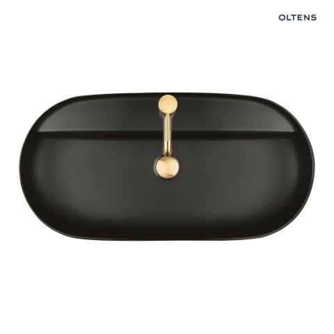 Hamnes Oltens Hamnes Thin umywalka 80x40 cm nablatowa owalna czarny mat 41315300 Hamnes Oltens Hamnes Thin umywalka 80x40 cm nablatowa owalna czarny mat 41315300