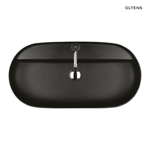 Hamnes Oltens Hamnes Thin umywalka 80x40 cm nablatowa owalna z powłoką SmartClean czarny mat 41815300 Hamnes Oltens Hamnes Thin umywalka 80x40 cm nablatowa owalna z powłoką SmartClean czarny mat 41815300