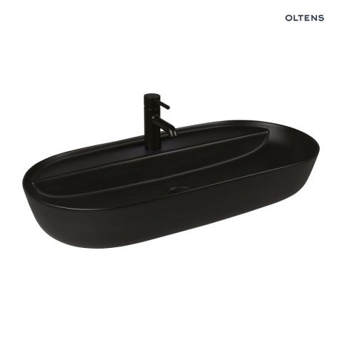 Hamnes Oltens Hamnes Thin umywalka 80x40 cm nablatowa owalna z powłoką SmartClean czarny mat 41815300 Hamnes Oltens Hamnes Thin umywalka 80x40 cm nablatowa owalna z powłoką SmartClean czarny mat 41815300