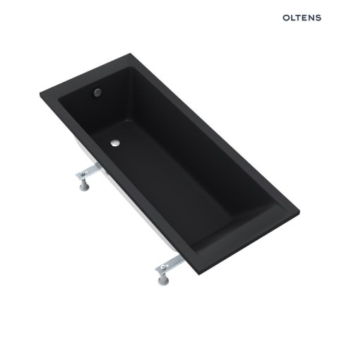 Langfoss Oltens Langfoss wanna prostokątna 140x70 akrylowa czarny mat 10001300 Langfoss Oltens Langfoss wanna prostokątna 140x70 akrylowa czarny mat 10001300