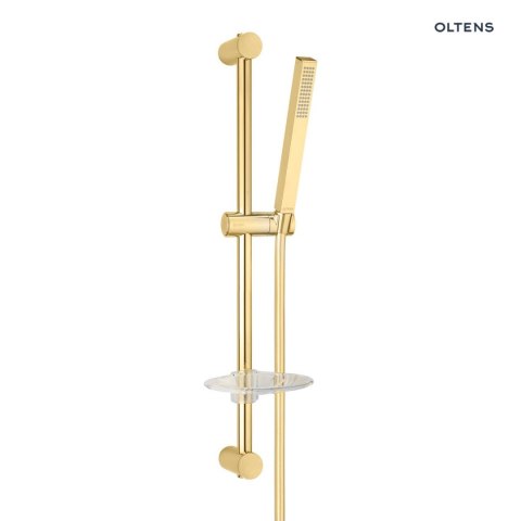 Sog Oltens Sog Alling 60 zestaw prysznicowy z mydelniczką złoty połysk 36007800 Sog Oltens Sog Alling 60 zestaw prysznicowy z mydelniczką złoty połysk 36007800