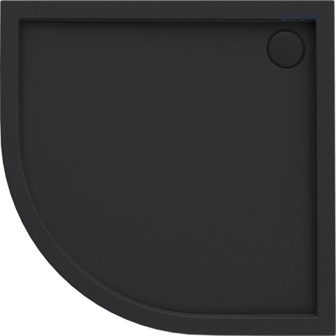 Superior Oltens Superior brodzik 80x80 cm półokrągły akrylowy czarny mat 16001300 Superior Oltens Superior brodzik 80x80 cm półokrągły akrylowy czarny mat 16001300