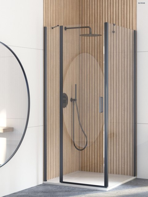 Verdal Oltens Verdal drzwi prysznicowe 90 cm czarny mat/szkło przezroczyste 21204300 Verdal Oltens Verdal drzwi prysznicowe 90 cm czarny mat/szkło przezroczyste 21204300