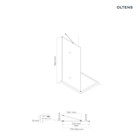 Verdal Oltens Verdal kabina prysznicowa 120x80 cm prostokątna drzwi ze ścianką czarny mat/szkło przezroczyste 20210300 Verdal Oltens Verdal kabina prysznicowa 120x80 cm prostokątna drzwi ze ścianką czarny mat/szkło przezroczyste 20210300
