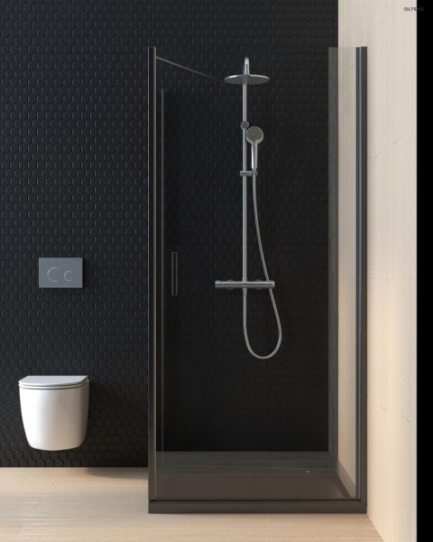Verdal Oltens Verdal kabina prysznicowa 120x80 cm prostokątna drzwi ze ścianką czarny mat/szkło przezroczyste 20210300 Verdal Oltens Verdal kabina prysznicowa 120x80 cm prostokątna drzwi ze ścianką czarny mat/szkło przezroczyste 20210300