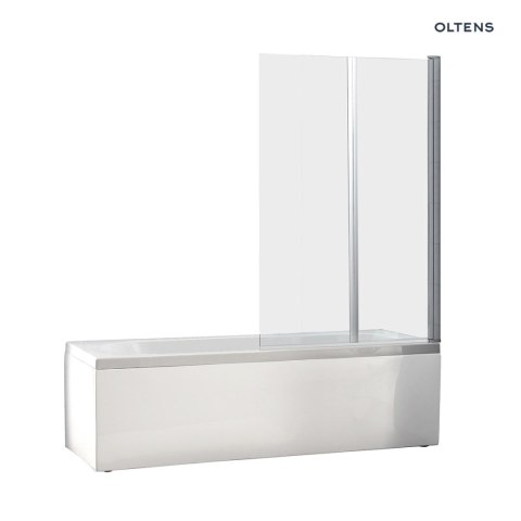 Fulla Oltens Fulla parawan nawannowy 2-częściowy 98x140 cm chrom/szkło przezroczyste 23204100 Fulla Oltens Fulla parawan nawannowy 2-częściowy 98x140 cm chrom/szkło przezroczyste 23204100