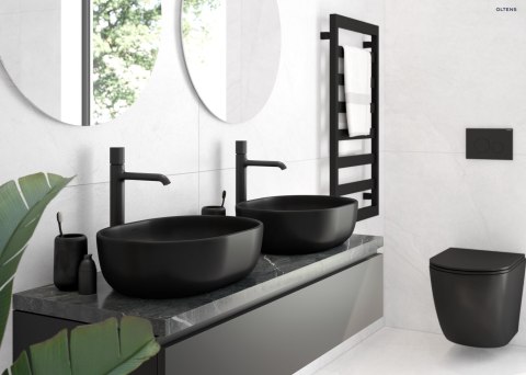 Hamnes Oltens Hamnes miska WC wisząca PureRim z powłoką SmartClean czarny mat 42513300 Hamnes Oltens Hamnes miska WC wisząca PureRim z powłoką SmartClean czarny mat 42513300