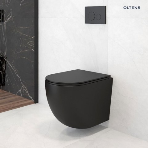 Hamnes Oltens Hamnes miska WC wisząca PureRim z powłoką SmartClean czarny mat 42513300 Hamnes Oltens Hamnes miska WC wisząca PureRim z powłoką SmartClean czarny mat 42513300