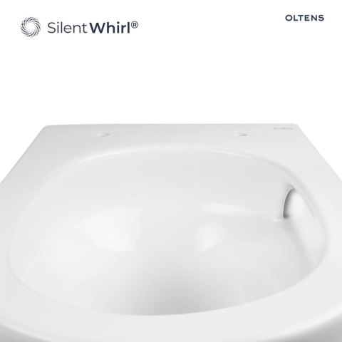 Hamnes Zestaw Oltens Hamnes Stille miska WC wisząca PureRim z deską wolnoopadającą Ovan Slim biały 42022000 Hamnes Zestaw Oltens Hamnes Stille miska WC wisząca PureRim z deską wolnoopadającą Ovan Slim biały 42022000