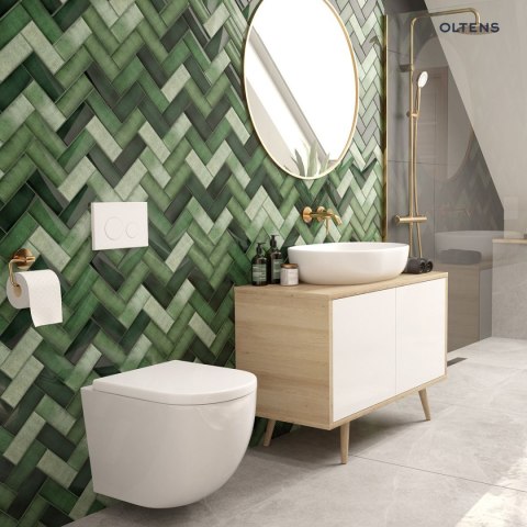 Hamnes Zestaw Oltens Hamnes Stille miska WC wisząca PureRim z powłoką SmartClean z deską wolnoopadającą Ovan Slim biały 42522000 Hamnes Zestaw Oltens Hamnes Stille miska WC wisząca PureRim z powłoką SmartClean z deską wolnoopadającą Ovan Slim biały 42522000