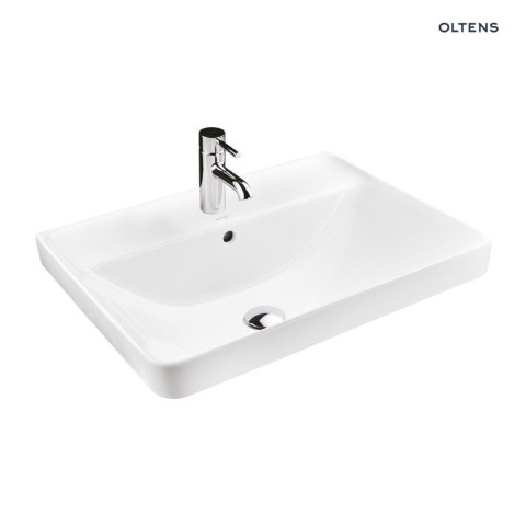 Kolma Oltens Kolma umywalka 61x47,5 cm wpuszczana prostokątna z powłoką SmartClean biała 41708000