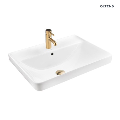 Kolma Oltens Kolma umywalka 61x47,5 cm wpuszczana prostokątna z powłoką SmartClean biała 41708000